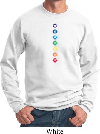 Mens Yoga Sweatshirt Diamond Chakras Sweat Shirt