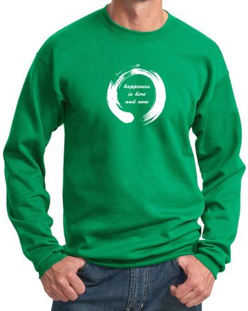 Mens Yoga Sweatshirt Enso Happiness Sweat Shirt