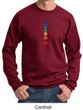 Mens Yoga Sweatshirt Floral Chakras Sweat Shirt