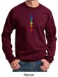 Mens Yoga Sweatshirt Floral Chakras Sweat Shirt