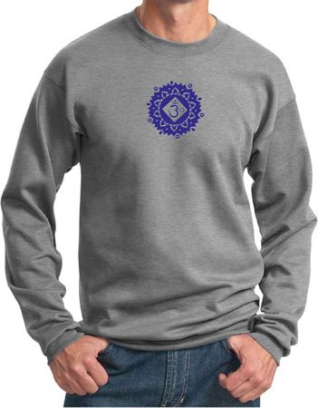 Mens Yoga Sweatshirt Floral Sahasrara Sweat Shirt