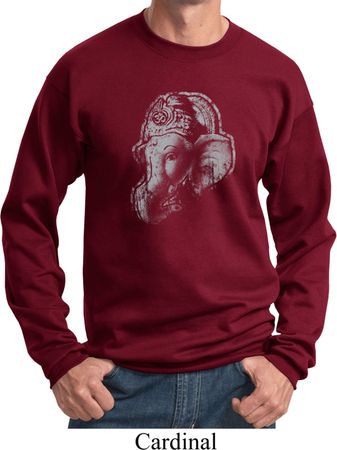 Mens Yoga Sweatshirt Ganesha Profile Sweat Shirt