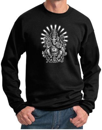 Mens Yoga Sweatshirt Ganesha Sweat Shirt