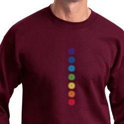 Mens Yoga Sweatshirt Glowing Chakras Sweat Shirt