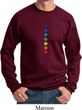 Mens Yoga Sweatshirt Glowing Chakras Sweat Shirt
