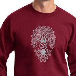 Mens Yoga Sweatshirt Grey Bodhi Tree Sweat Shirt
