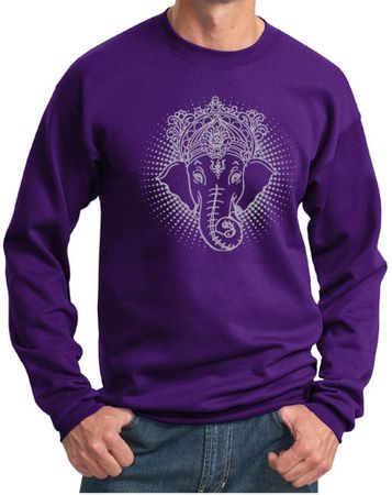 Mens Yoga Sweatshirt Iconic Ganesha Sweat Shirt