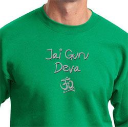 Mens Yoga Sweatshirt Jai Guru Deva Sweat Shirt