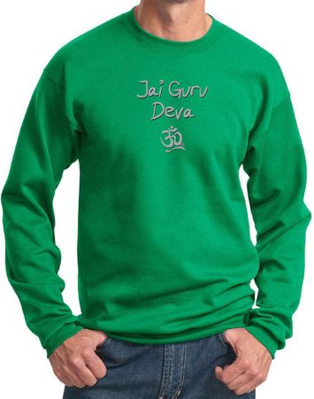 Mens Yoga Sweatshirt Jai Guru Deva Sweat Shirt