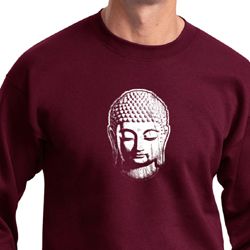 Mens Yoga Sweatshirt Little Buddha Head Sweat Shirt