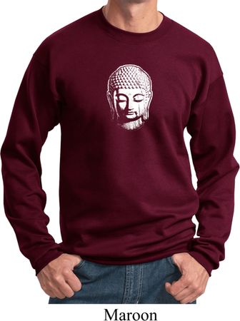 Mens Yoga Sweatshirt Little Buddha Head Sweat Shirt