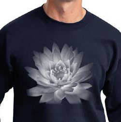 Mens Yoga Sweatshirt Lotus Flower Sweat Shirt