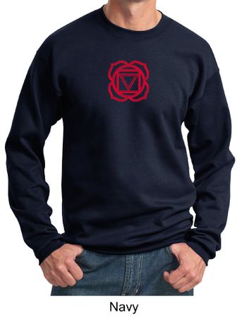 Mens Yoga Sweatshirt - Muladhara Root Chakra Sweat Shirt