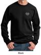 Mens Yoga Sweatshirt OM Heart Pocket Print Sweat Shirt