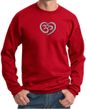 Mens Yoga Sweatshirt OM Heart Sweat Shirt