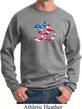 Mens Yoga Sweatshirt Patriotic Om Sweat Shirt