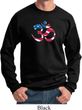 Mens Yoga Sweatshirt Patriotic Om Sweat Shirt