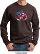 Mens Yoga Sweatshirt Patriotic Om Sweat Shirt