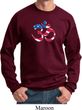 Mens Yoga Sweatshirt Patriotic Om Sweat Shirt