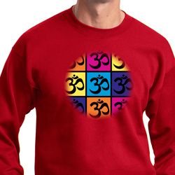 Mens Yoga Sweatshirt Pop Art Om Sweat Shirt Mens Yoga Sweatshirt Pop Art Om Sweat Shirt