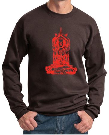 Mens Yoga Sweatshirt Red Tara Sweat Shirt