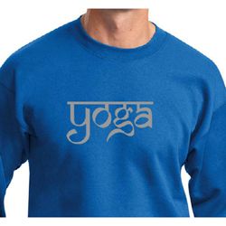 Mens Yoga Sweatshirt Sanskrit Yoga Text Sweat Shirt