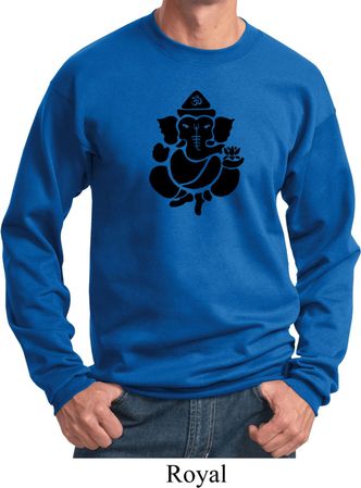 Mens Yoga Sweatshirt Shadow Ganesha Sweat Shirt
