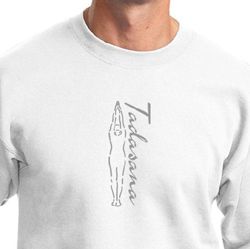Mens Yoga Sweatshirt Tadasana Mountain Pose Sweat Shirt