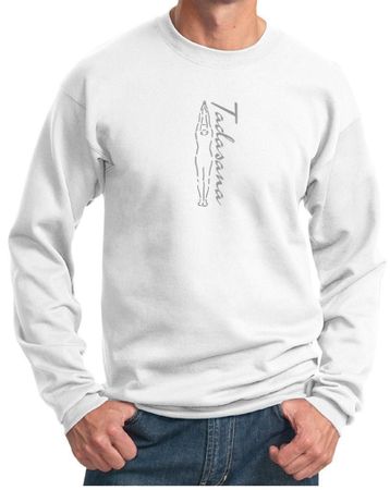 Mens Yoga Sweatshirt Tadasana Mountain Pose Sweat Shirt