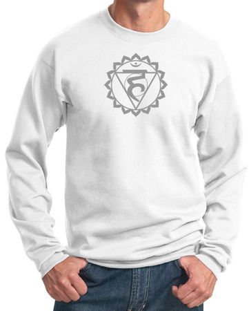 Mens Yoga Sweatshirt Vishuddha Chakra Meditation Sweatshirt