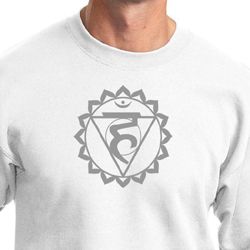 Mens Yoga Sweatshirt Vishuddha Chakra Meditation Sweatshirt