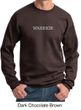 Mens Yoga Sweatshirt Warrior Text Sweat Shirt