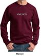 Mens Yoga Sweatshirt Warrior Text Sweat Shirt