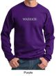 Mens Yoga Sweatshirt Warrior Text Sweat Shirt