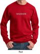 Mens Yoga Sweatshirt Warrior Text Sweat Shirt
