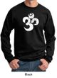 Mens Yoga Sweatshirt White Distressed OM Sweat Shirt