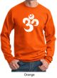 Mens Yoga Sweatshirt White Distressed OM Sweat Shirt
