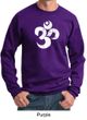 Mens Yoga Sweatshirt White Distressed OM Sweat Shirt