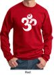 Mens Yoga Sweatshirt White Distressed OM Sweat Shirt
