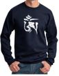 Mens Yoga Sweatshirt White Tibetan Om Sweat Shirt
