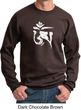 Mens Yoga Sweatshirt White Tibetan Om Sweat Shirt