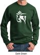 Mens Yoga Sweatshirt White Tibetan Om Sweat Shirt