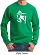 Mens Yoga Sweatshirt White Tibetan Om Sweat Shirt