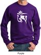Mens Yoga Sweatshirt White Tibetan Om Sweat Shirt