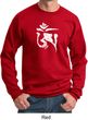 Mens Yoga Sweatshirt White Tibetan Om Sweat Shirt
