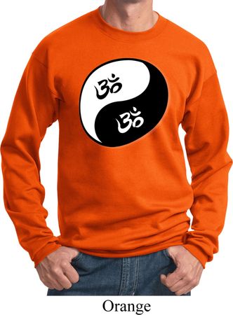 Mens Yoga Sweatshirt Yin Yang AUM Sweat Shirt