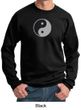 Mens Yoga Sweatshirt Yin Yang Big Print Meditation Sweatshirt