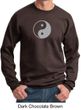 Mens Yoga Sweatshirt Yin Yang Big Print Meditation Sweatshirt