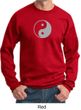 Mens Yoga Sweatshirt Yin Yang Big Print Meditation Sweatshirt