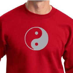Mens Yoga Sweatshirt Yin Yang Big Print Meditation Sweatshirt Mens Yoga Sweatshirt Yin Yang Big Print Meditation Sweatshirt